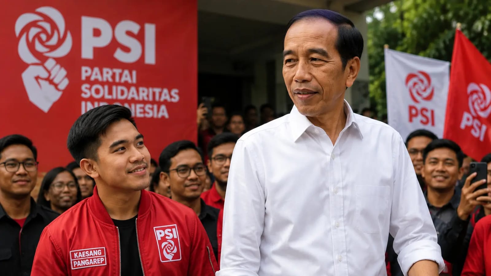 Jokowi dan Kaesang Pangarep dalam konsolidasi politik PSI menjelang safari ke 38 provinsi.