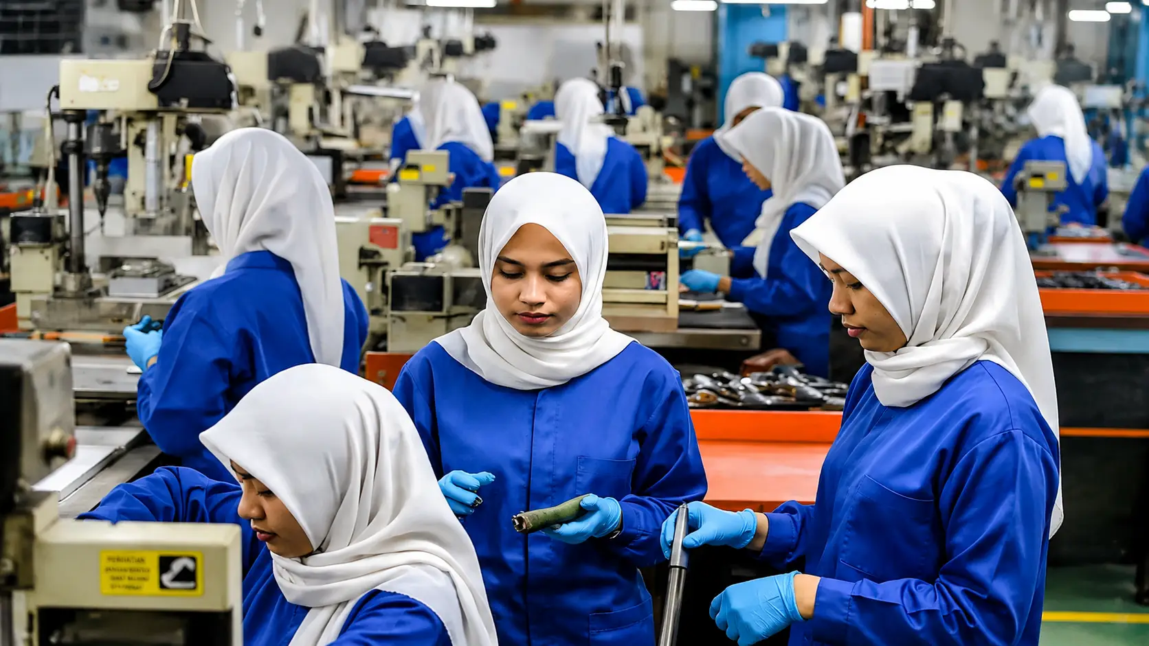 Pekerja muda di kawasan industri Banten sebagai bagian dari bonus demografi dan pertumbuhan ekonomi daerah.