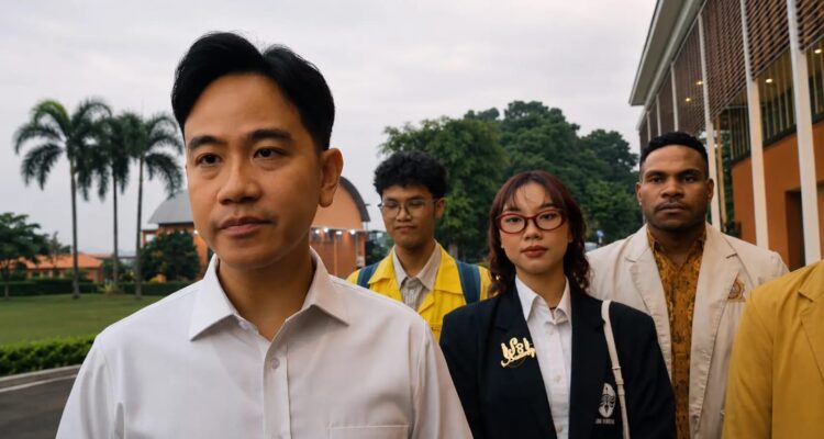 Wapres Gibran Rakabuming bersama mahasiswa saat kunjungan kerja di NTT.