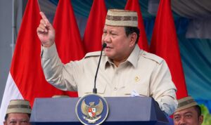 Prabowo Subianto berpidato pada PENAS Petani dan Nelayan XVII di Gorontalo.