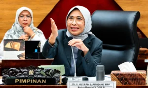 Ketua Komisi X DPR RI Hetifah Sjaifudian saat menyampaikan pandangan terkait kasus temuan 995 senjata di sekolah Ketua Komisi X DPR RI Hetifah Sjaifudian meminta kasus temuan 995 senjata di sekolah swasta Jakarta Selatan diusut tuntas tanpa mengganggu proses pembelajaran.