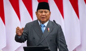 Prabowo Subianto saat menyampaikan pidato dalam Sidang Tahunan MPR 2026