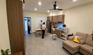 Interior hunian dengan fasilitas menyerupai apartemen di Lapas Cibinong