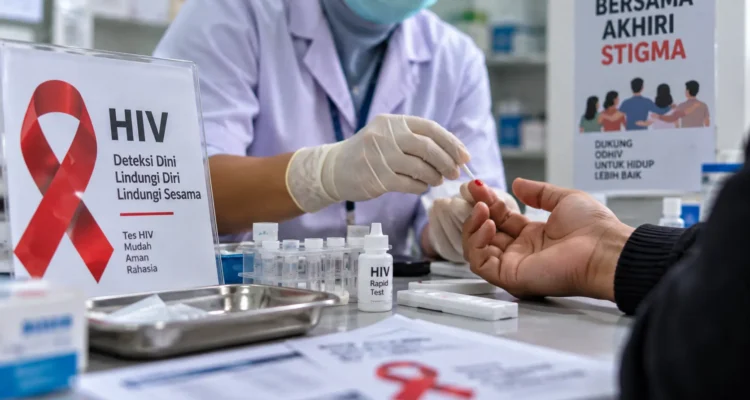Ilustrasi pemeriksaan HIV di fasilitas kesehatan