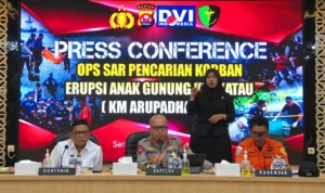 Kapolda Banten Sampaikan Identifikasi Surakman Kapolda Banten dalam konferensi pers identifikasi Surakman ABK KM Arupadhatu I