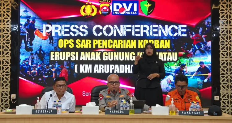 Kapolda Banten dalam konferensi pers identifikasi Surakman ABK KM Arupadhatu I