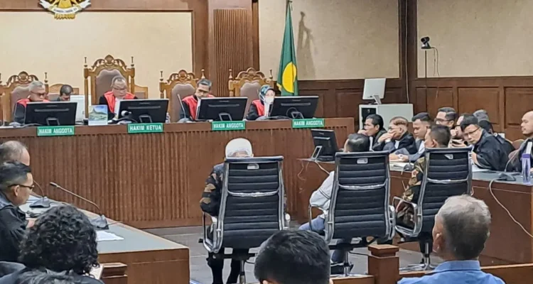 Suasana sidang perkara Febrie Adriansyah di Pengadilan Tipikor Jakarta terkait dugaan TPPU.