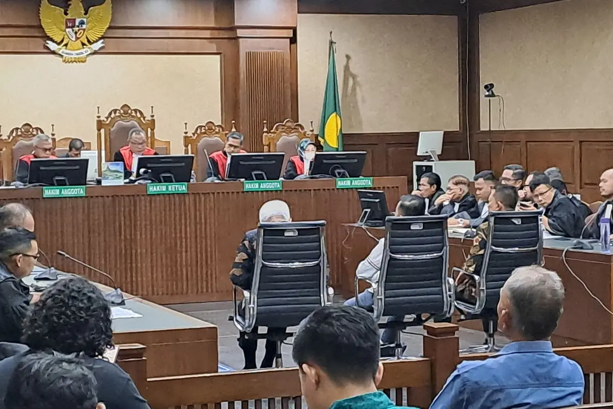 Suasana sidang perkara Febrie Adriansyah di Pengadilan Tipikor Jakarta terkait dugaan TPPU.