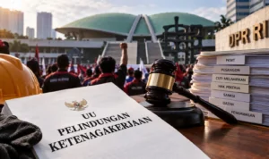 Ilustrasi UU Pelindungan Ketenagakerjaan Ilustrasi UU Pelindungan Ketenagakerjaan dan perlindungan buruh