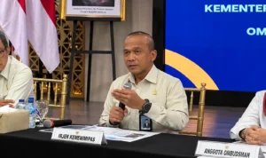 Irjen Imipas Rudi Setiawan saat menjelaskan kasus Jimmy Masrin di Lapas Cibinong