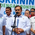 Agus Andrianto saat memberikan keterangan terkait audit remisi Indra Kenz