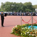 Andra Soni memimpin upacara HUT ke-26 Banten