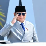 Prabowo Subianto saat peringatan HUT ke-81 TNI