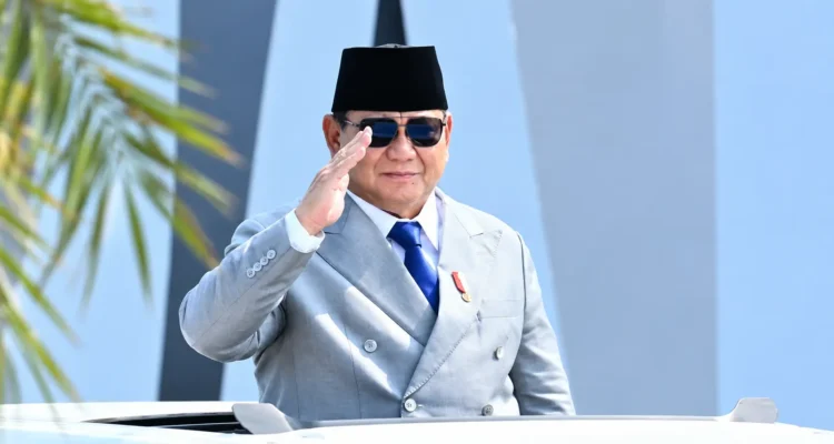 Prabowo Subianto saat peringatan HUT ke-81 TNI