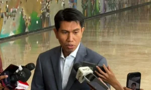 Bahtra Banong saat menyampaikan perkembangan pembahasan RUU Pemilu
